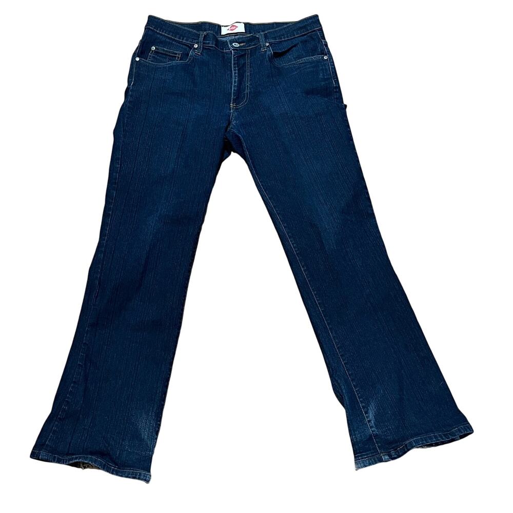 Lee Cooper Blue Jeans Men's 32 W34 L29 Destroyed Hems Dark LC-02 Fit Stretchy